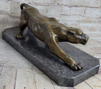 Cougar Panther Lioness Mountain Lion Bronze Sculpture Barye 5" x 16"