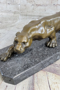 Cougar Panther Lioness Mountain Lion Bronze Sculpture Barye 5" x 16"