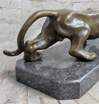 Cougar Panther Lioness Mountain Lion Bronze Sculpture Barye 5" x 16"