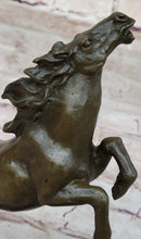 Bronze Horse Sculpture w/ Crystal Ball - Signed Equestrian Art by Milo