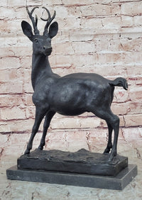 Elk Reindeer Stag Hot Cast Bronze Sculpture by Milo