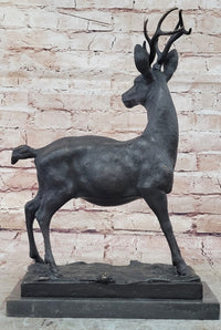Elk Reindeer Stag Hot Cast Bronze Sculpture by Milo
