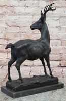 Elk Reindeer Stag Hot Cast Bronze Sculpture by Milo