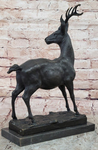 Elk Reindeer Stag Hot Cast Bronze Sculpture by Milo