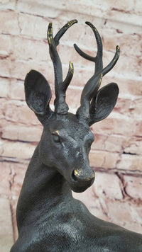 Elk Reindeer Stag Hot Cast Bronze Sculpture by Milo