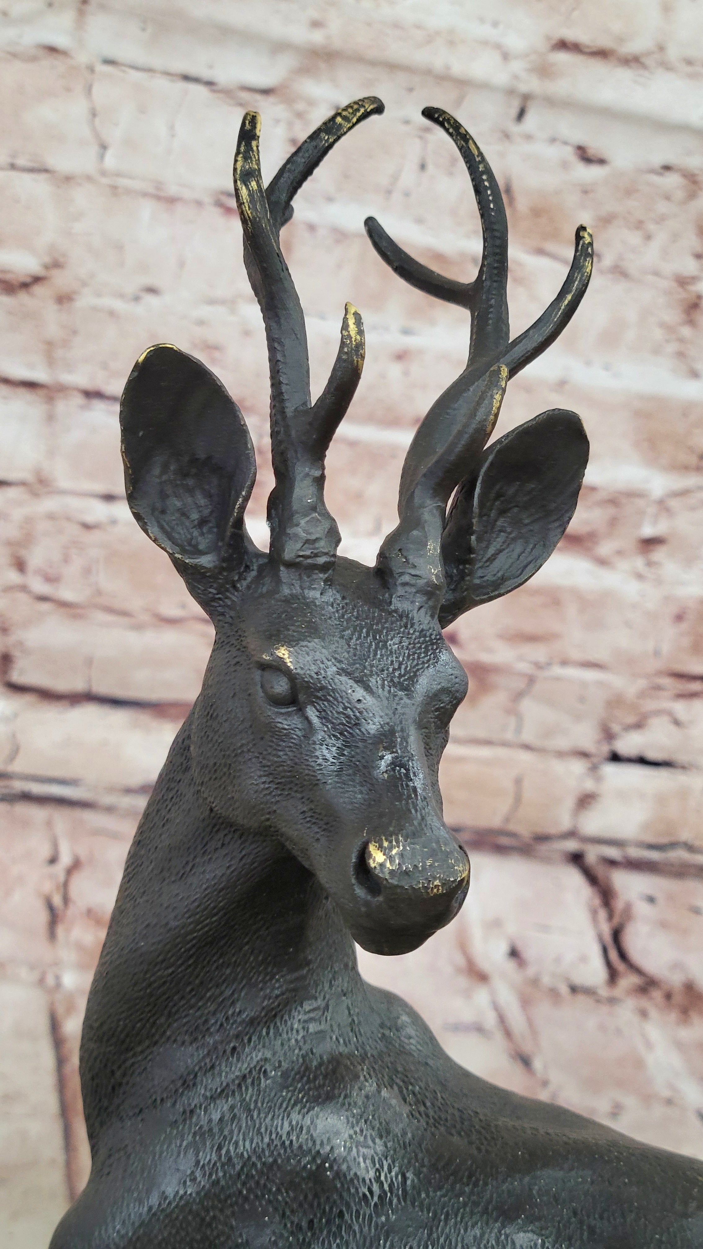 Elk Reindeer Stag Hot Cast Bronze Sculpture by Milo
