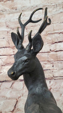 Elk Reindeer Stag Hot Cast Bronze Sculpture by Milo