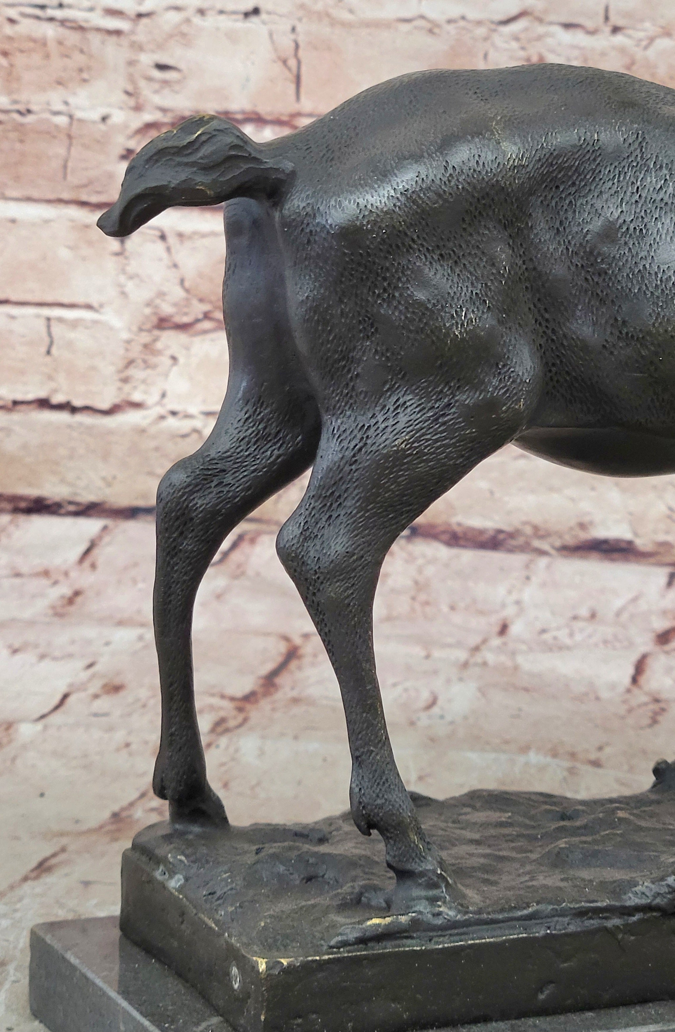Elk Reindeer Stag Hot Cast Bronze Sculpture by Milo