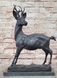 Elk Reindeer Stag Hot Cast Bronze Sculpture by Milo