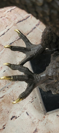 Incredibly Realistic and Large Bronze Sculpture of a Hunting Eagle Figurine