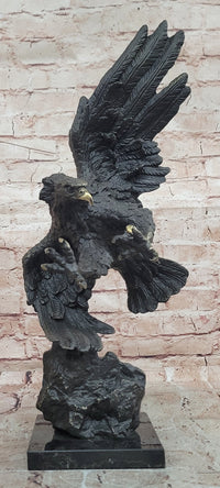Stunning & Detailed Bronze Eagle Sculpture by A. Thorburn Hand Made Artwork
