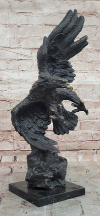 Stunning & Detailed Bronze Eagle Sculpture by A. Thorburn Hand Made Artwork