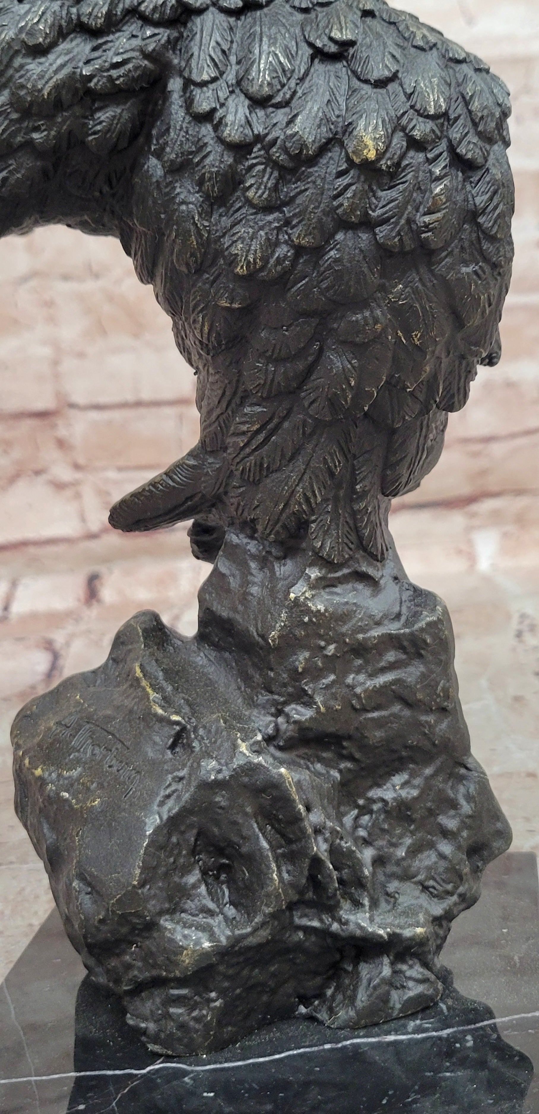 Stunning & Detailed Bronze Eagle Sculpture by A. Thorburn Hand Made Artwork