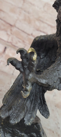 Stunning & Detailed Bronze Eagle Sculpture by A. Thorburn Hand Made Artwork