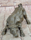 Bronze Abstract Bull Horns Sculpture Stock Broker Sale