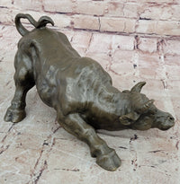 Bronze Abstract Bull Horns Sculpture Stock Broker Sale