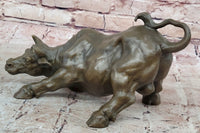 Bronze Abstract Bull Horns Sculpture Stock Broker Sale