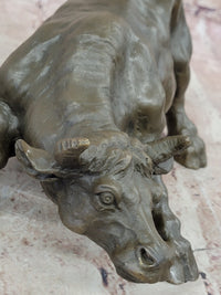 Bronze Abstract Bull Horns Sculpture Stock Broker Sale