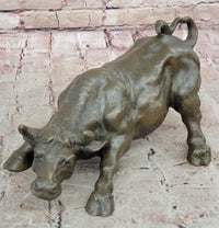 Bronze Abstract Bull Horns Sculpture Stock Broker Sale