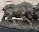 Dueling Bulls Bronze Bull Sculpture by Milo