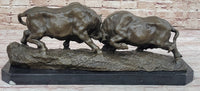 Dueling Bulls Bronze Bull Sculpture by Milo