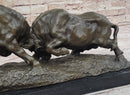 Dueling Bulls Bronze Bull Sculpture by Milo