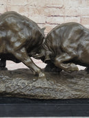 Dueling Bulls Bronze Bull Sculpture by Milo