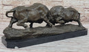 Dueling Bulls Bronze Bull Sculpture by Milo