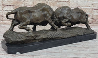 Dueling Bulls Bronze Bull Sculpture by Milo