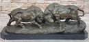 Dueling Bulls Bronze Bull Sculpture by Milo