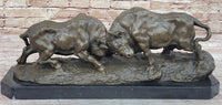 Dueling Bulls Bronze Bull Sculpture by Milo