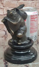 Vintage Signed Milo Japanese Tanuki Raccoon Dog Bronze Sculpture Statue