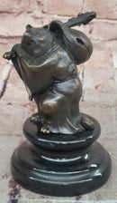 Vintage Signed Milo Japanese Tanuki Raccoon Dog Bronze Sculpture Statue