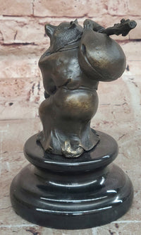 Vintage Signed Milo Japanese Tanuki Raccoon Dog Bronze Sculpture Statue