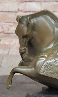 Signed Milo Bronze Chinese Zodiac Tang Horse Fengshui Luck Animal Statue