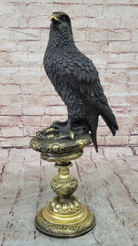 Bronze Eagle on Golden Pedestal by Milo
