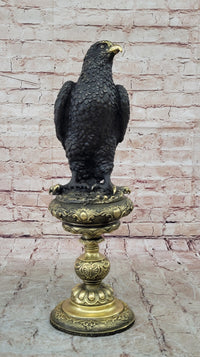 Bronze Eagle on Golden Pedestal by Milo