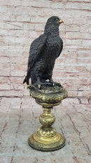 Bronze Eagle on Golden Pedestal by Milo