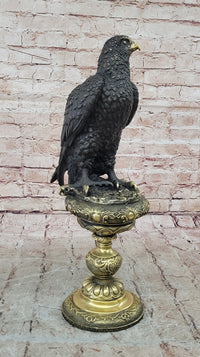Bronze Eagle on Golden Pedestal by Milo