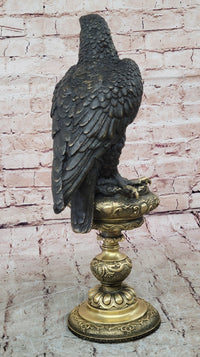 Bronze Eagle on Golden Pedestal by Milo