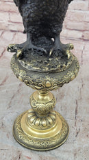 Bronze Eagle on Golden Pedestal by Milo