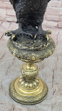 Bronze Eagle on Golden Pedestal by Milo