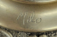 Bronze Eagle on Golden Pedestal by Milo