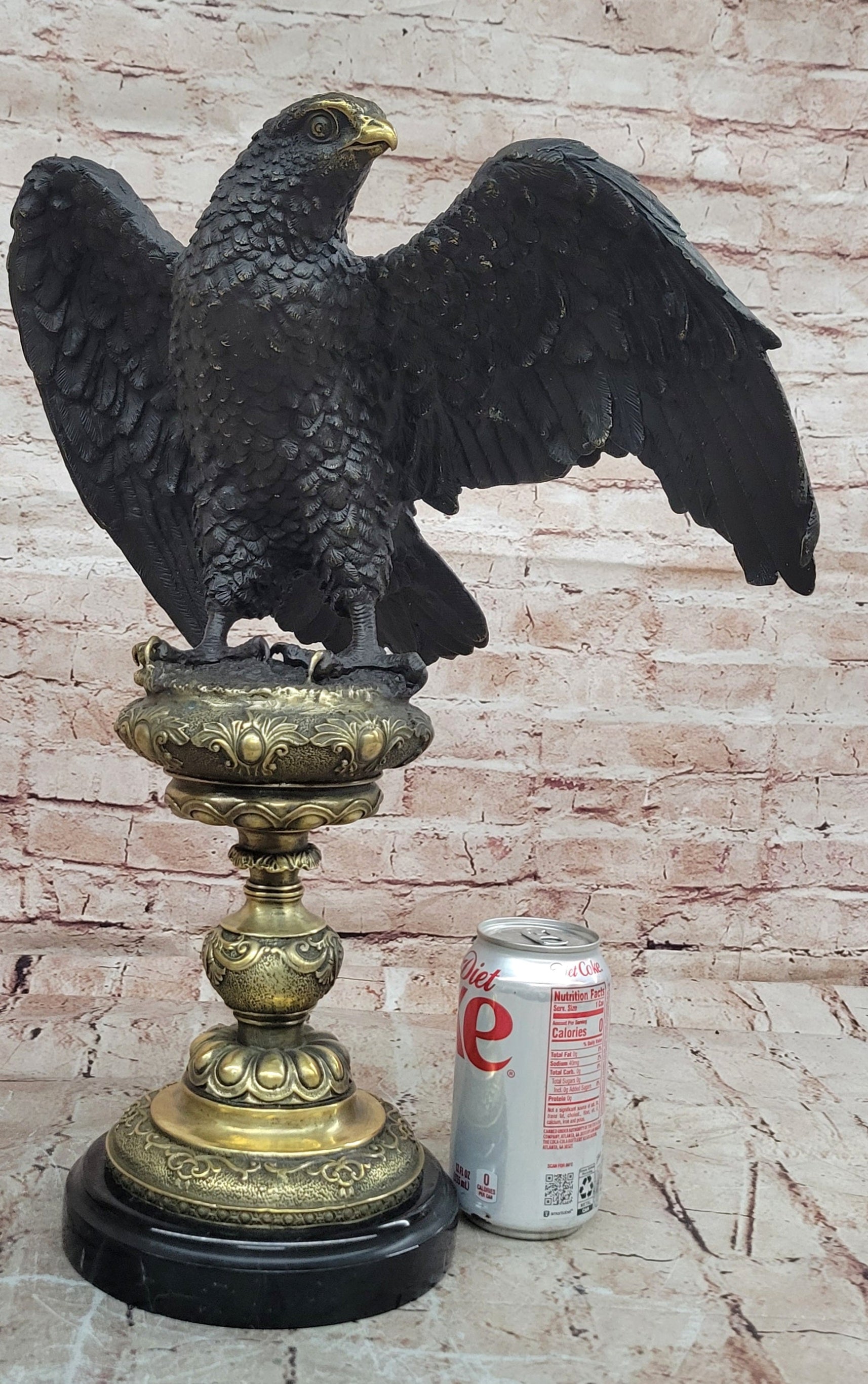 Eagle Bronze Sculpture Animal Statue Art Home Decoration Signed Original Milo