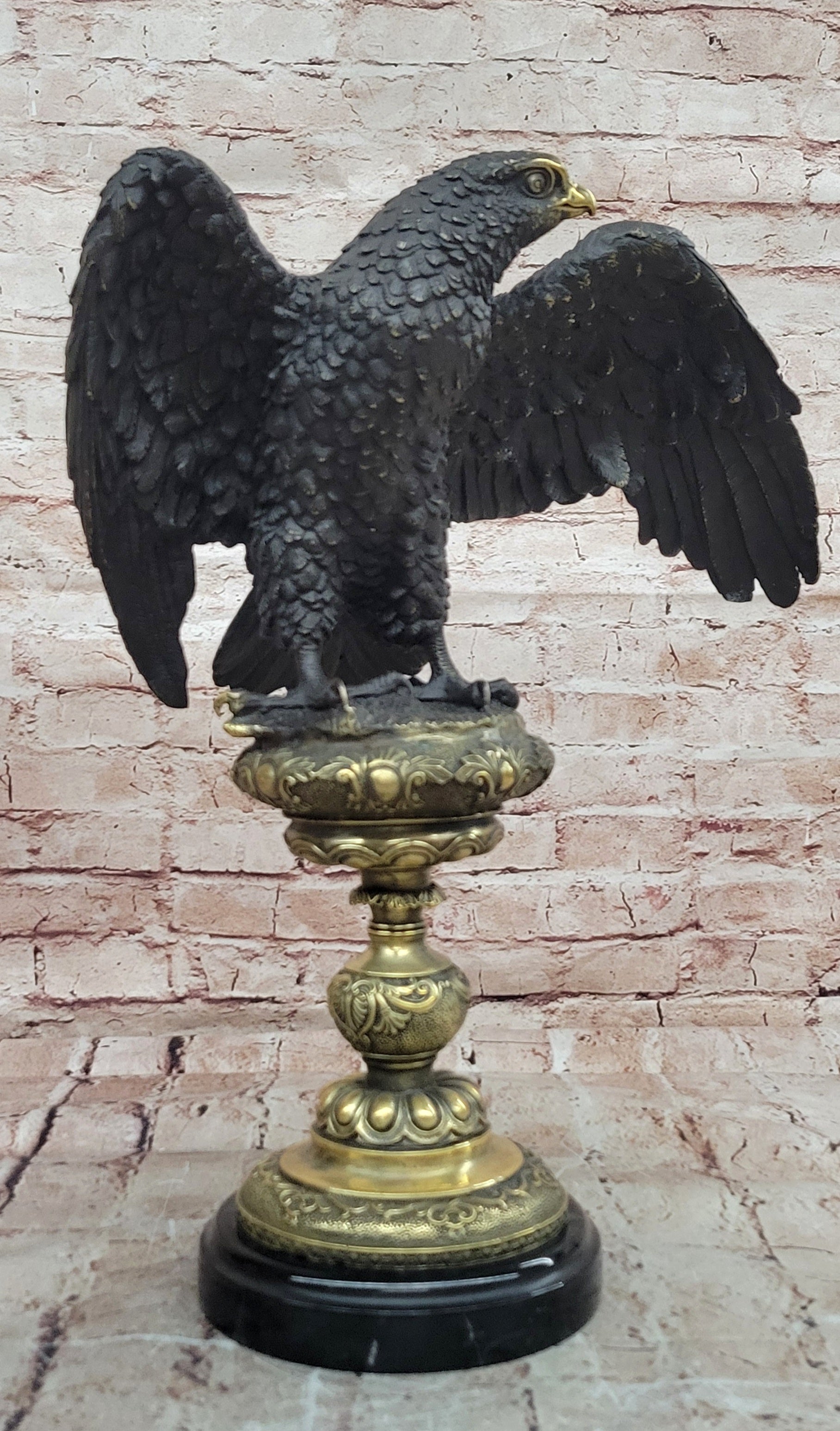 Eagle Bronze Sculpture Animal Statue Art Home Decoration Signed Original Milo