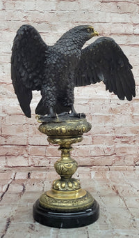Eagle Bronze Sculpture Animal Statue Art Home Decoration Signed Original Milo