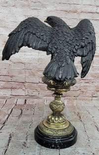 Eagle Bronze Sculpture Animal Statue Art Home Decoration Signed Original Milo