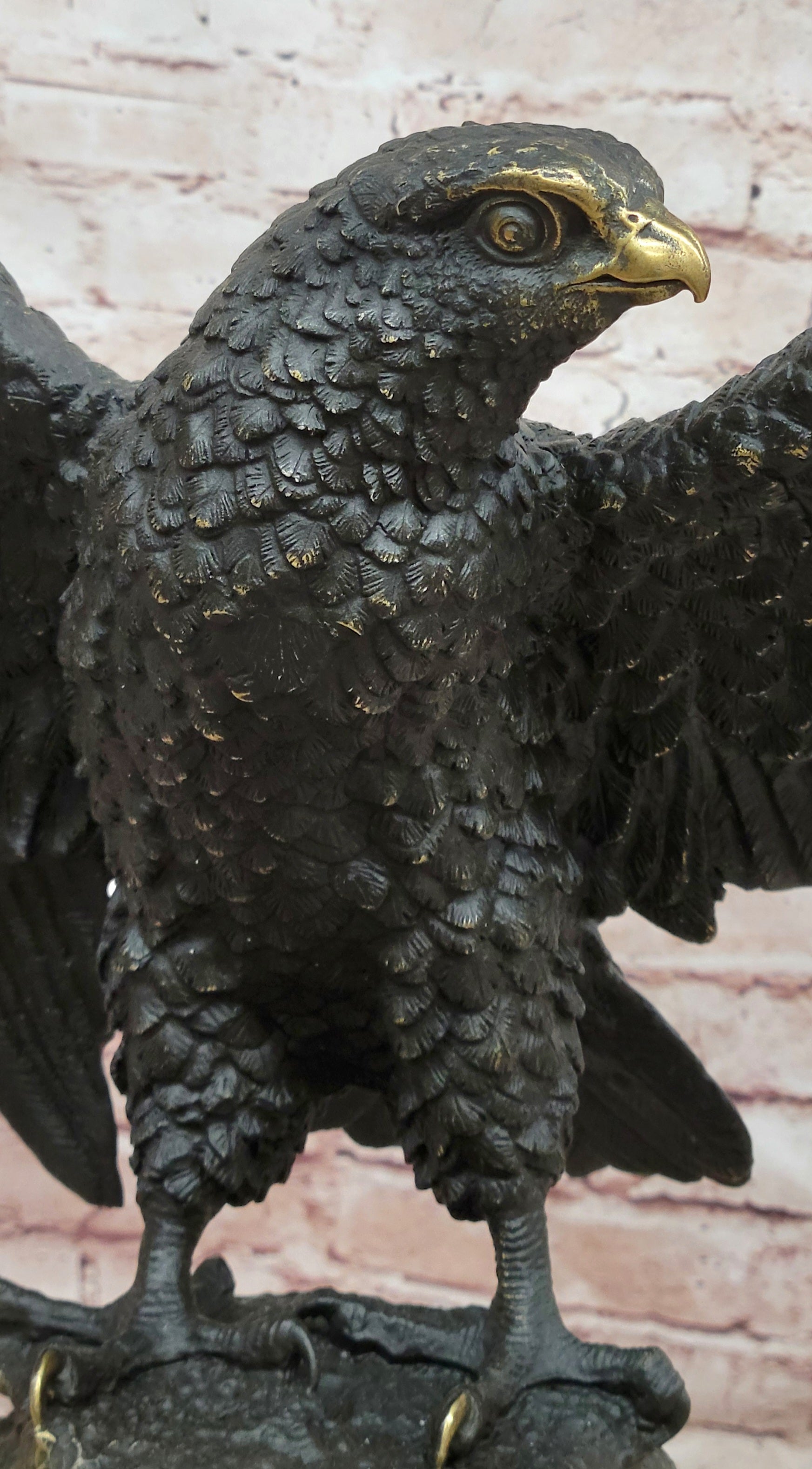 Eagle Bronze Sculpture Animal Statue Art Home Decoration Signed Original Milo
