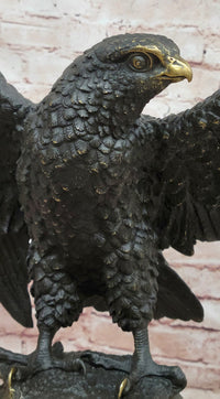 Eagle Bronze Sculpture Animal Statue Art Home Decoration Signed Original Milo