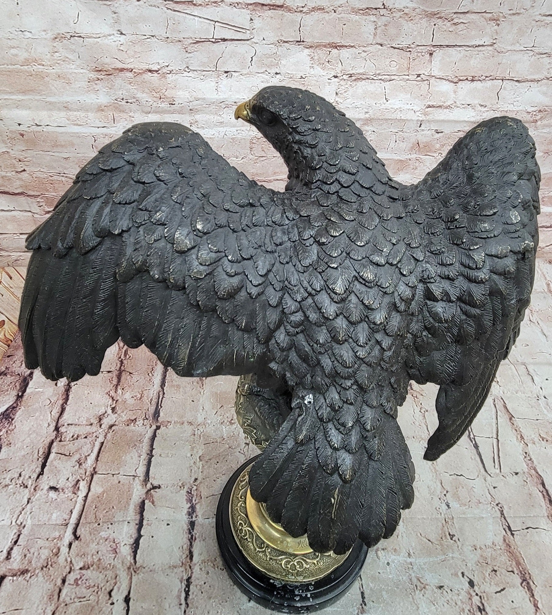Eagle Bronze Sculpture Animal Statue Art Home Decoration Signed Original Milo
